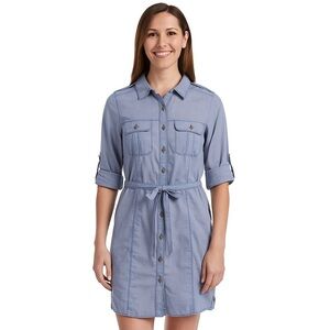 Gap Blue Button-Up Shirt Dress Size XS